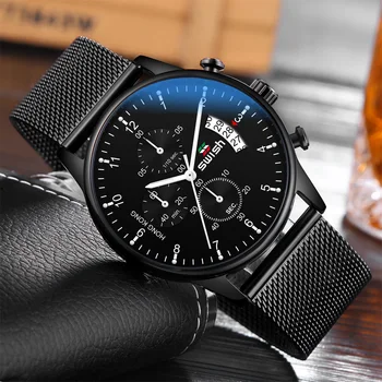 SWISH 2020 de melhor Marca de Luxo Homens Relógios Impermeável de Aço Inoxidável do relógio de Pulso Cronógrafo masculino Casual Relógio de Quartzo