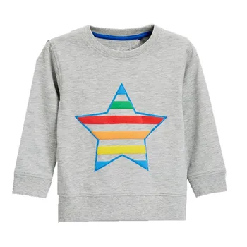 Saltar metros Bebê moletons com impresso estrelas outono inverno algodão meninos camisola, camisa de roupas de bebê de moda da camisa de t de crianças topo