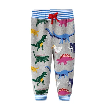 Saltar metros de meninos do bebê dinossauro cavallari crianças projetado nova primavera, outono, desenhos animados roupas impresso dinossauros calças para 2-7T