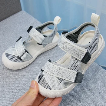 Sandálias de Verão, Sapatos, Meninos de Praia Casual Sapatos de Meninas Versão coreana de Correias de Design antiderrapante, resistente ao Desgaste
