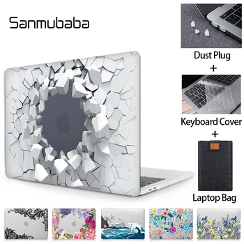 Sanmubaba Caso de Laptop Macbook Pro de 13 a2289 2020 Rígido Capa Para Macbook Pro Ar 11 12 13 15 16 polegadas funda Com Tampa do Teclado