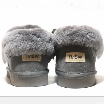 Sapatos de Mulheres 2020 Novas Chegada de pele de Carneiro Genuína da Mulher do Couro Botas de Neve de Pele Natural das Mulheres Botas de Lã Quente Inverno Botas