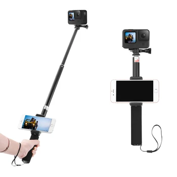 Selfie Extensão Vara Vara Extensível Selfie Vara Adequado Para Gopro Hero9 Câmera, Ação De Acessórios