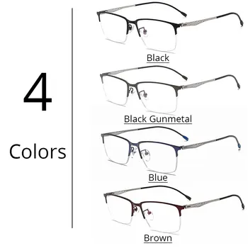 Sem Parafusos De Óculos De Miopia Fotossensíveis Óculos Anti Blue Ray Computador Óculos De Moldura Para Os Homens-0.50-4.25-4.75-5.25-5.75-6.00