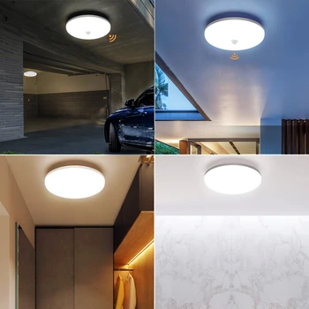 Sensor de movimento LED Luzes do Teto, Sala de estar Painel Lâmpada de 220V 110V Quarto de Iluminação da Cozinha