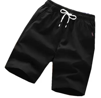 Shorts homens esportes de verão do algodão do cinco-ponto de calças masculina casual calças ab01
