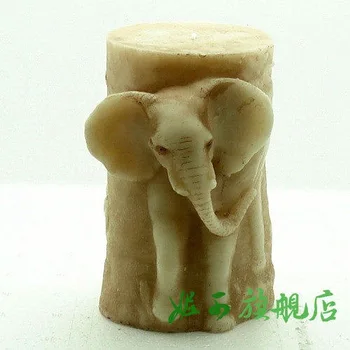 Silício Vela do Molde de Chocolate a Partir De Bolo Para Casamento em 3D Elefante em Forma de Sabonete Artesanal Molde