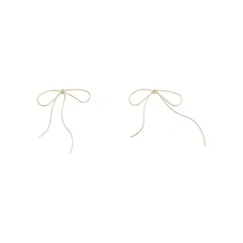 Simples bow Brincos para mulheres de estilo longos brincos brincos moda 2020 instrução boucle d'oreille femme