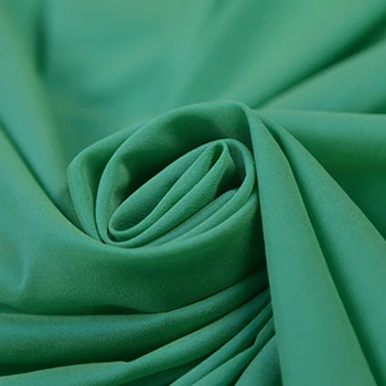 Simples de cor verde Profundo de seda esticar o tecido chiffon 10momme espessura,SCF106