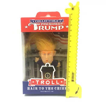 Simulação de Donald Trump Terno Boneca 6cm Engraçado Cabelos Longos Presidente da Figura de Ação Tabela de Carro da Decoração e do Mobiliário de Artigos