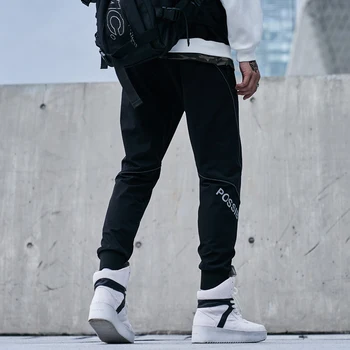 SingleRoad Mens Calças De Moletom Moda Masculina 2020 Preto Corredores Estilo Coreano De Hip Hop Japonês Streetwear Calças De Harém Calças Para Homens