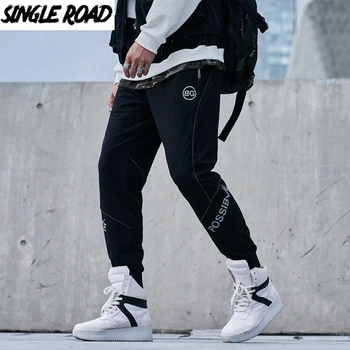 SingleRoad Mens Calças De Moletom Moda Masculina 2020 Preto Corredores Estilo Coreano De Hip Hop Japonês Streetwear Calças De Harém Calças Para Homens