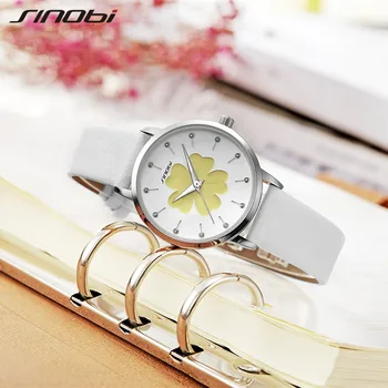Sinobi Beleza da Flor Design Mulher Relógios de Marca Top Branco Pulseira de Mulheres de Quartzo Relógios de pulso Elegante Moda Feminina Relógio AAAAA 19