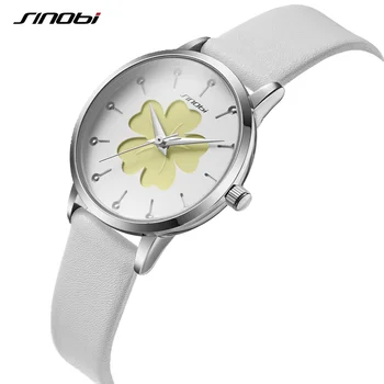 Sinobi Beleza da Flor Design Mulher Relógios de Marca Top Branco Pulseira de Mulheres de Quartzo Relógios de pulso Elegante Moda Feminina Relógio AAAAA 19