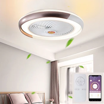 Smart ventilador de teto com luzes de quarto, restaurante, ventiladores de teto e remoto celing luz wifi aplicativo Móvel de sala de jantar sala de estar