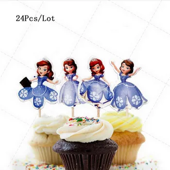 Sofia princess bolo topper bebê, crianças, crianças de festas de aniversário da menina decoração de decoração do bolo de cupcake toppers
