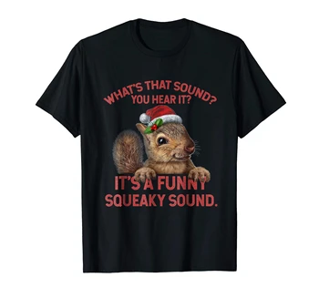 Som estridente TShirt É Um Engraçado de Natal Esquilo T-Shirt dos Homens-T-Shirt-Preta