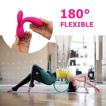 Super flexível yoga vibrador feminino de silicone mulheres brinquedos sexuais estimulador de clitóris massager brinquedo adulto erótica, ponto g coelho vibrador