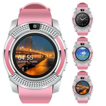 Superior V8 Homens Bluetooth Esporte Mulheres Relógios de Senhoras Rel gio Smartwatch com a Câmera do Slot do Cartão Sim Telefones Android novidades