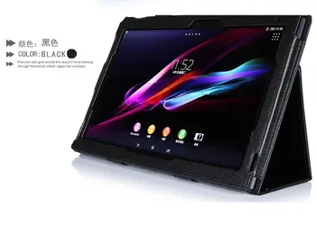 Suporte Magnético Folio, Capa Para Sony Xperia Tablet Z, Z1 10.1 polegadas Tablet Caso de Couro do PLUTÔNIO