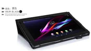 Suporte Magnético Folio, Capa Para Sony Xperia Tablet Z, Z1 10.1 polegadas Tablet Caso de Couro do PLUTÔNIO