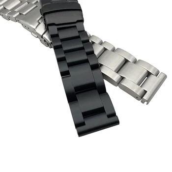 Sólida Espessamento 5.5 mm em Aço Inoxidável 316L Watchbands Prata 22mm 24mm 26mm Faixa de Relógio de Metal Pulseira de Relógios de Pulso Pulseira