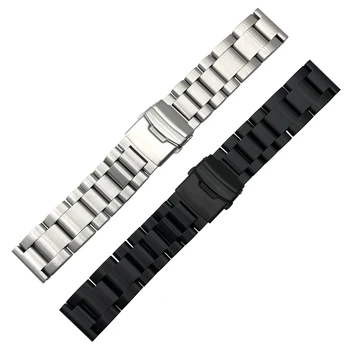 Sólida Espessamento 5.5 mm em Aço Inoxidável 316L Watchbands Prata 22mm 24mm 26mm Faixa de Relógio de Metal Pulseira de Relógios de Pulso Pulseira