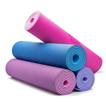 TPE Yoga Tapete antiderrapante, Tapete de Pilates Ginásio de Esportes Exercício Almofadas para Iniciantes Adequação Ambiental de Ginástica Tapetes de 0,6 cm