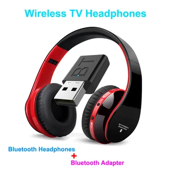 TV Bluetooth Fones de ouvido bluetooth Fone de ouvido hi-fi com Graves Profundos TV Fone de ouvido sem Fio com Transmissor Stick Para TV, Telefone, Computador