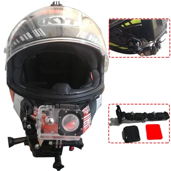 Todas as Gopro Hero esportes câmeras universal capacete queixo titular de um capacete de motociclista queixo titular de instalação setCamera Acessórios