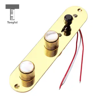 Tooyful de Ouro de 3 Vias com Fio Carregado de Pré-Controle de Placa Chicote de Mudar os Botões para TL Tele Partes de Guitarra Telecaster