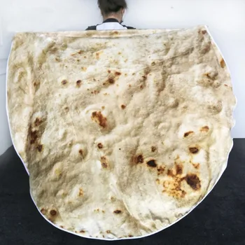 Tortilla de milho Cobertor Pita Lavash Macio Jogar um Cobertor para Cama de Lã Sofá Xadrez de Pelúcia Colchas manta Burrito Koce