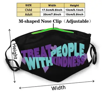 Tratar as Pessoas Com Bondade - Harry Estilos de Impressão 3d Reutilizáveis Boca Máscara Lavável Filtro Anti-Pó Máscara para o Rosto de Harry