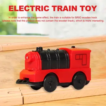 Trem elétrico de Brinquedo movido a Bateria Motor de Treinar Crianças Brinquedos de Madeira Ferroviária do Trem Elétrico Compatível com o BRIO de Madeira, Pista de