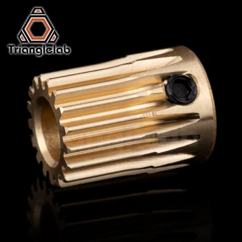 Trianglelab Bronze BMG Extrusora de ENGRENAGEM Engrenagem de Pinhão 5mm/0,5 M 17T Para a Extrusora Motor de ENGRENAGEM Para Extrusão de Roda Titan