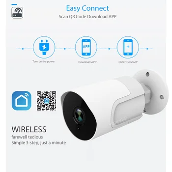 Tuya Vida Inteligente wi-Fi Câmera 1080P Wireless da Segurança Home Câmera ao ar livre Áudio em Dois sentidos Detecção de Movimento