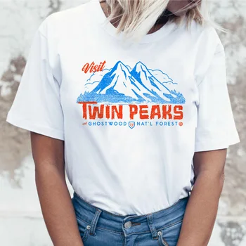 Twin Peaks t-shirt japonês David Lynch mulheres t-shirt superior camisetas camiseta de 2019 streetwear feminino ulzzang harajuku kawaii femme