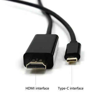 TypeC Cabo HDMI Tipo C para TV HDTV, Projetor Fio Cabo de Adaptador de Linha de Macbook LG G5 Samsung Galaxy S10 S10e S9 S8 Mais Note8 9