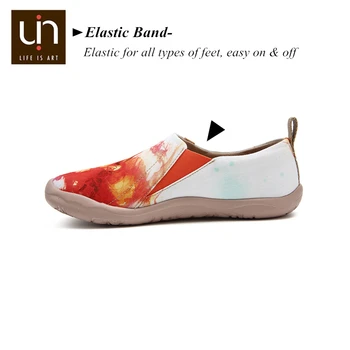 UIN Phoenix Design Pintado Mulheres Sapatos de Lona de Dedo do pé Redondo Casual sapatilha de Moda feminina Exterior Ampla Sapatos Leve