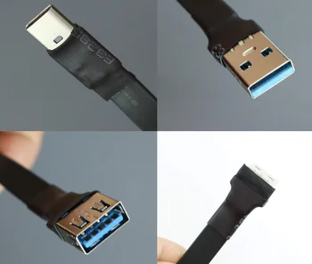 USB 3.0-Tipo a Macho para USB3.1-Tipo C Masculino para Cima/para Baixo o Ângulo de Sincronização de Dados USB e Carregar o tipo de Cabo c Cabo de adaptador de Conector FPC FPV Televisão