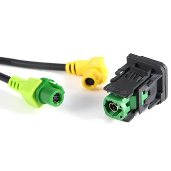 USB AUX Interruptor Chicote de Cabos RCD510 RNS315 Para VW Golf MK6 Para Jetta MK5 Para Sagitar Para