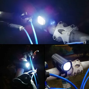 USB Moto Luz Frontal XPG LED MTB Bicicleta Lâmpada da Cabeça de 350 Lúmens Recarregável Built-in Bateria de Ciclismo Farol de 6 Modos