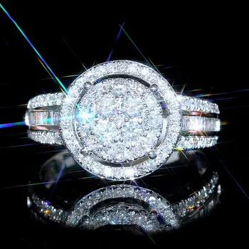USTAR de Luxo anéis de noivado para mulheres, moda jóias completo Incrustação de pequenas brilhante zirconia Cúbico anéis de casamento anel feminino