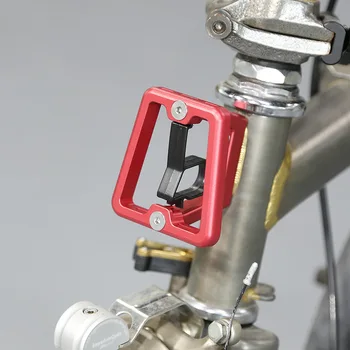 Ultra-Luz Dianteira da Bicicleta Operadora do Bloco de bicicletários para Brompton Bicicleta Dobrável Acessórios de Ciclismo de Prata