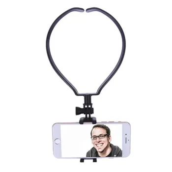 Universal Mini Selfie Vara de Mãos-livres Monopé Atirar Titular Pescoço Selfie Braçadeira de Montagem Para o movimento Inteligente DV Telefone