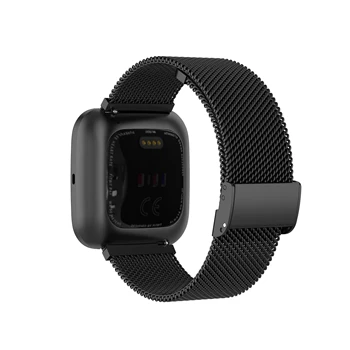 Universal de Malha de Aço Inoxidável Pulseira de 23mm Para Fitbit Versa 2 Smart Relógio de Pulseira Para Fitbit Versa/Versa Lite Substituição da Correia
