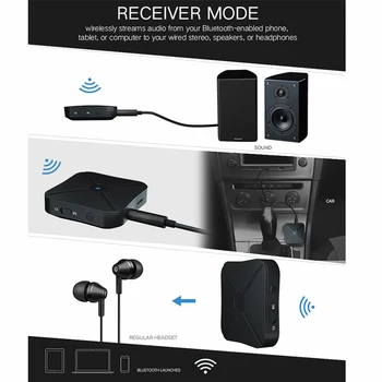 Universal sem Fio Bluetooth 4.2 Transmissor de Áudio do Receptor de 2 em 1TV Carro Receptor de Música Música Adaptador para Fone de ouvido alto-Falante