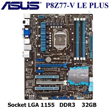 Usado Asus P8Z77-V LE PLUS Motherbaord Intel Z77 LGA 1155 32GB DDR3 PCI-E 3.0 Z77 da área de Trabalho Original Asus Z77 da placa-mãe 1155 DDR3