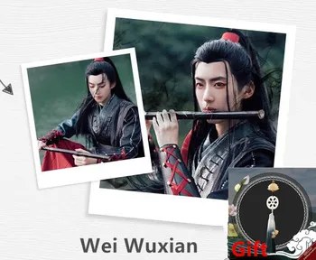 Uwowo Série de TV Mo Dao Zu Shi Untamed Wei Wuxian Cosplay Traje Wei Ying Rebite Versão Cosplay Traje Para os Homens