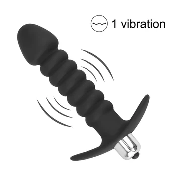 VATINE Plug anal Vibrador Massageador Masturbação Adulto do Sexo Brinquedos de Estimulação do Clitóris Silicone Thread Vibrador Plug Anal